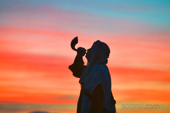 Blowing a Horn at Sunrise