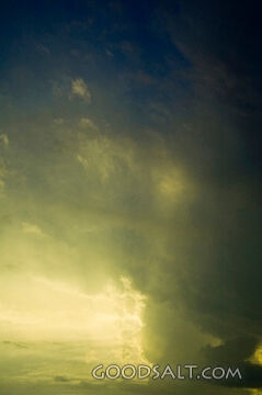 Blue Sky With Golden Clouds