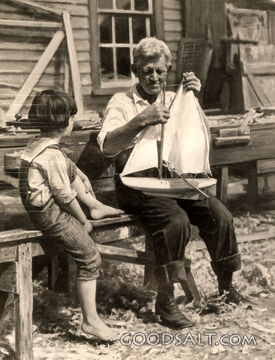 Boy and Man with Boat