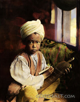Boy Studying Koran
