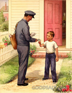 Boy with Mail Carrier