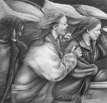 Braving Rainstorm
