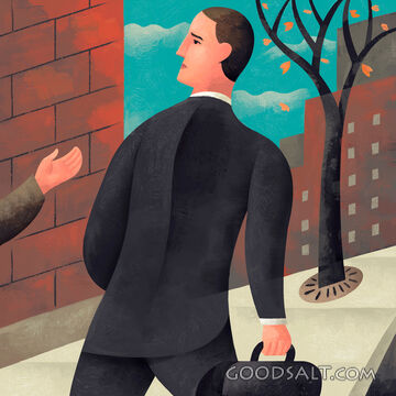 Businessman on Sidewalk