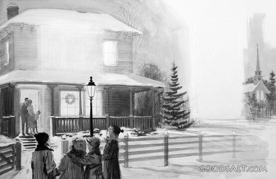 Carolers in Winter