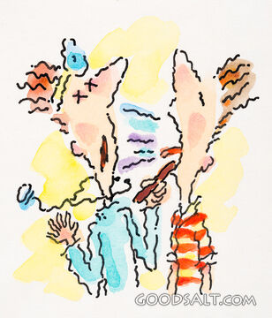 Cartoon of Patient With Bad Breath