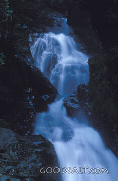 Waterfall in the Mountain Gorge