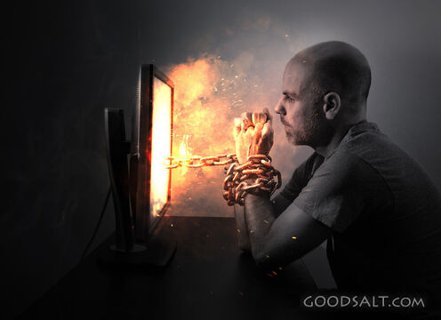 Chained to Flaming Computer