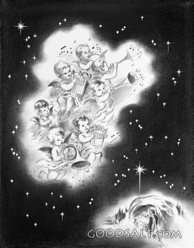 Cherubs Celebrate the Savior&#039;s Birth