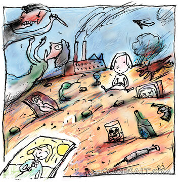 Child Views Pollution and Violence