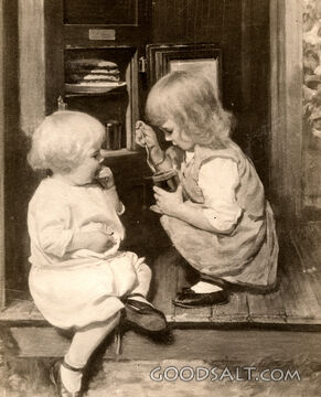 Children Eating Jam