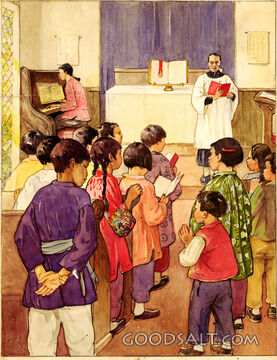 Chinese Children in Church