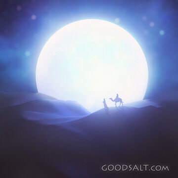 Christmas Background with Mary and Joseph