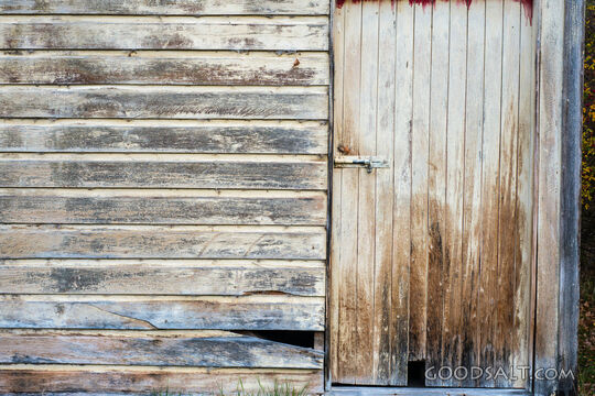 Close-up of old shed door.