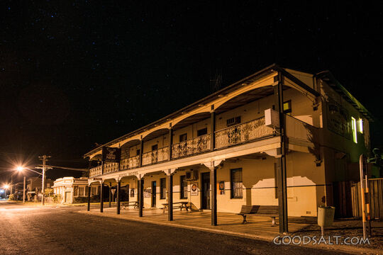 country hotel at night