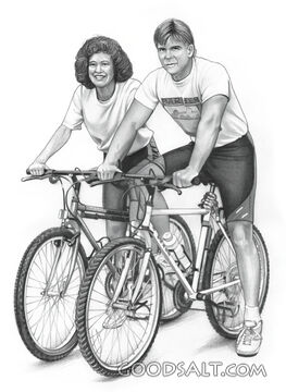 Couple Riding Bikes