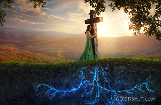 Cross and Glowing Roots