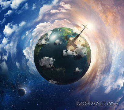 Cross on Top of the Earth