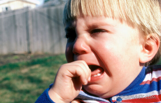 Crying Child in the Yard