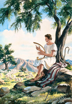 David With Harp
