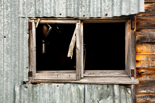 Detail of decayed old window.