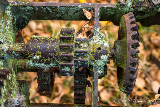 Detail of vintage machinery.