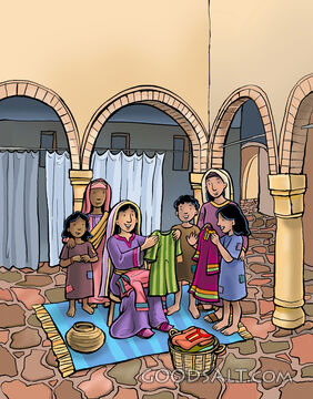 Dorcas With the Children