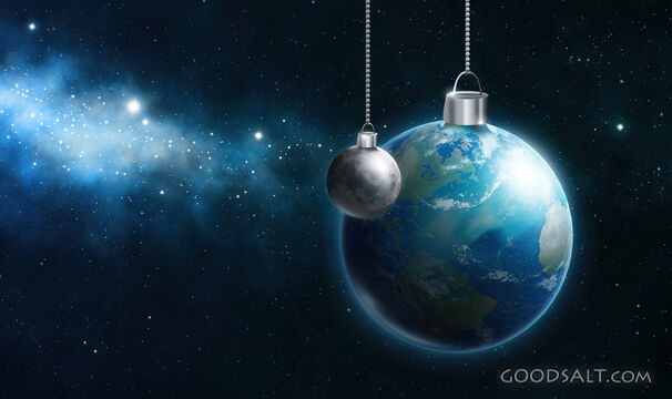 Earth and Moon Ornaments