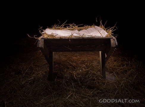 Empty Manger at Night