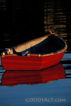 Empty Small Red Boat