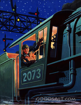 Engineer Looking Out of Cab