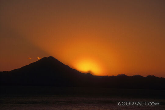 Sunset Over the Mountain Waters
