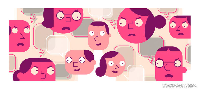 Faces Friendly and Hostile 