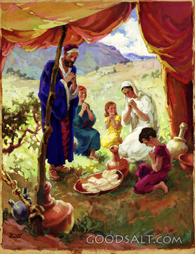 Family Eating Manna