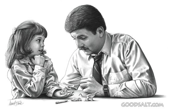 Father and Daughter Playing