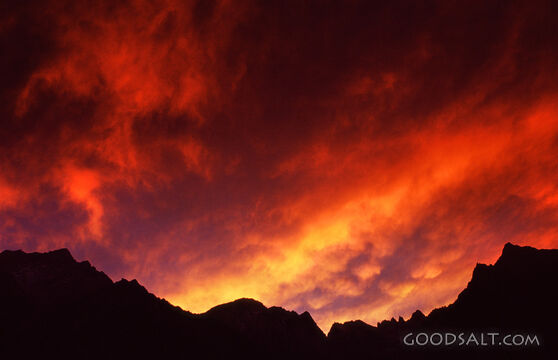 Fiery Sunset over Mt. Whitney