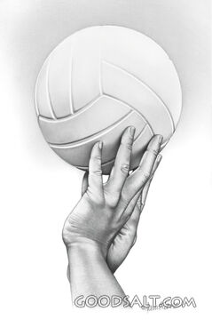 Fingertips and a Volleyball
