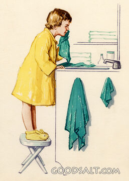 Girl Washing Herself