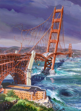 Golden Gate Bridge in An Earthquake