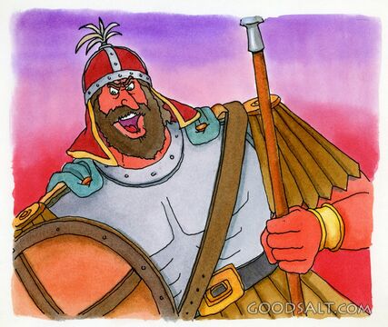 Goliath Mocks the Israelites