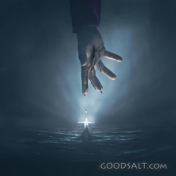 Hand of Jesus and Glowing Man