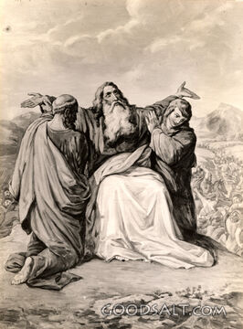 Holding up Moses&#039; Hands