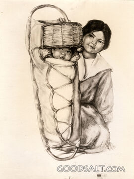 Indian Girl and Papoose