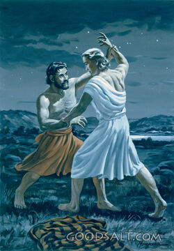 Jacob&#039;s Struggle With Angel of God