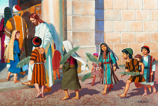 Jesus and the Children Entering the Temple
