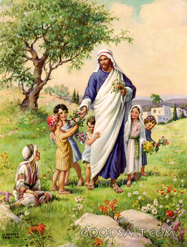 Jesus and the Children in the Fields