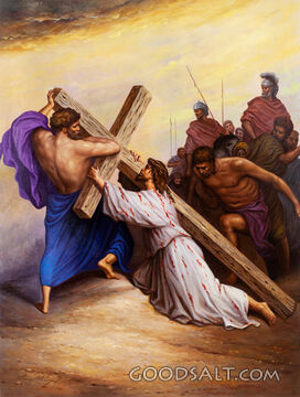 Jesus Arrives at Calvary 