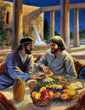 Jesus at Zacchaeus&#039; House