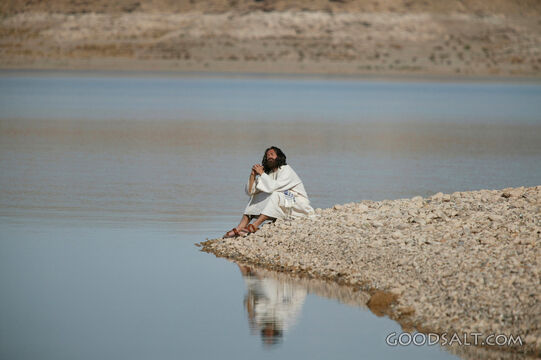 Jesus Praying Beside the Still Water