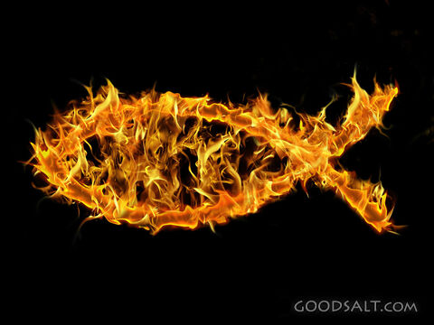 Jesus Fish on Fire