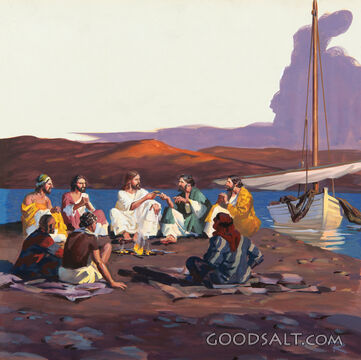 Jesus Prepares a Fish Breakfast for His Disciples